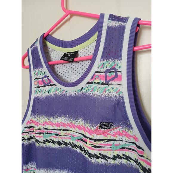 Nike Stories Basketball Jersey  Purple White Standard M Dri Fit DM7938-599 - Picture 6 of 16